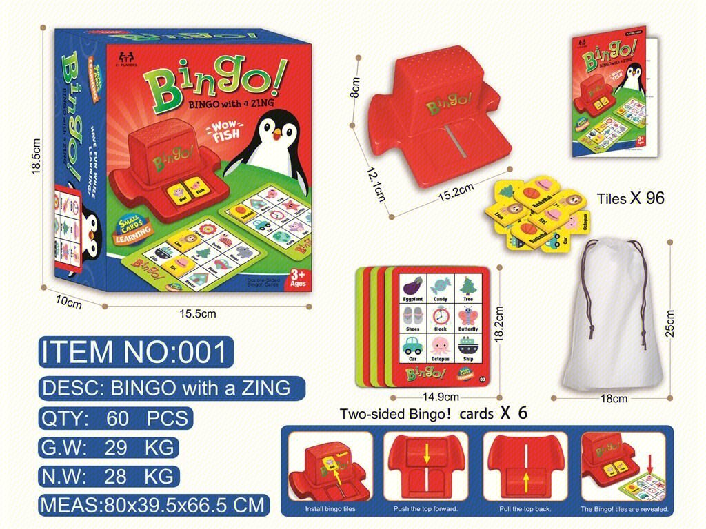 ZINGO Бинго - настольная игра для развития внимания