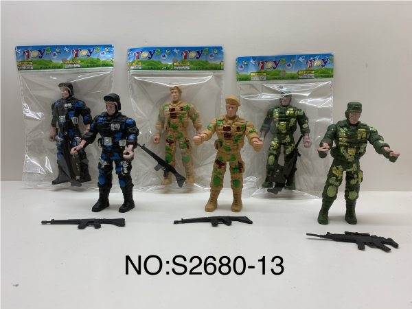 Военный набор солдатиков с оружием, 10.5 см
