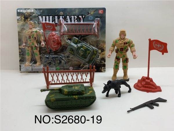 Военный набор: солдатик, танк, аксессуары