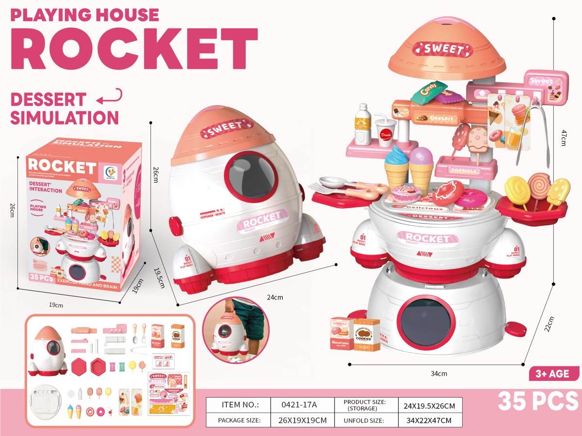 Игровой набор "Десертная ракета": кухня, сладости, продукты