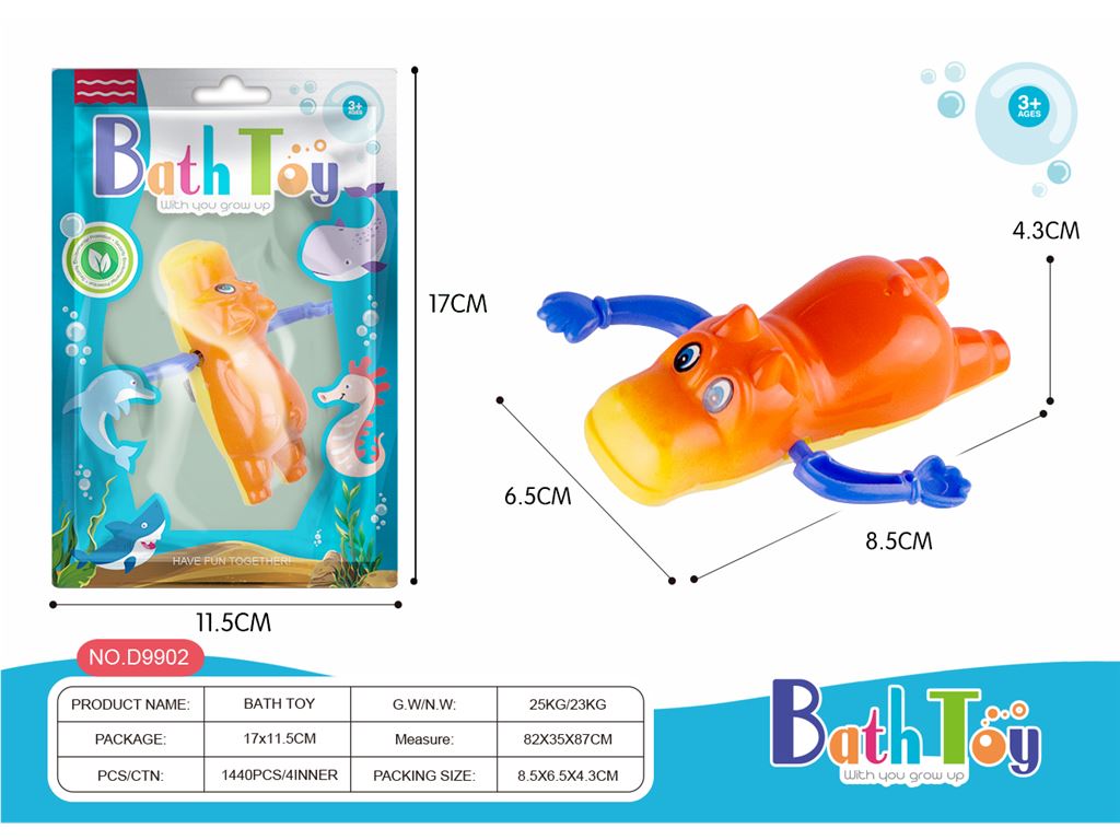 Игрушка для ванной Бегемот, плавающий в воде