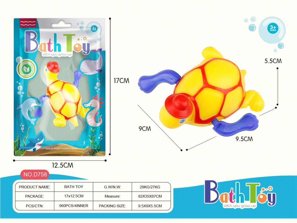 Большая черепаха для ванной, игрушка для купания