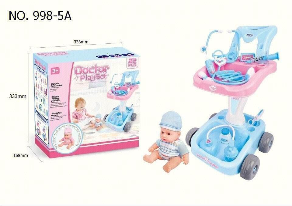 Игровой набор доктора с тележкой