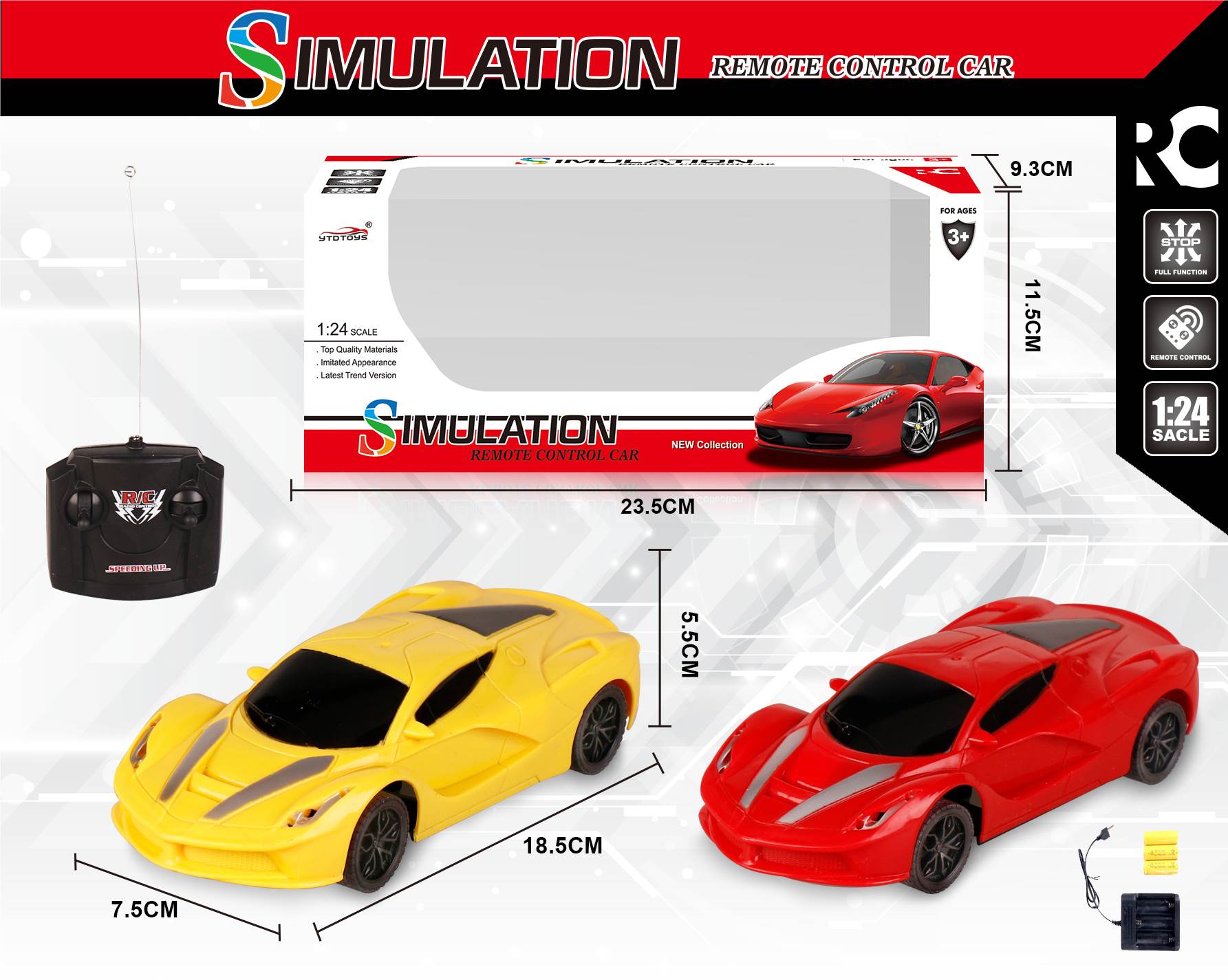 Радиоуправляемая модель Ferrari 1:24