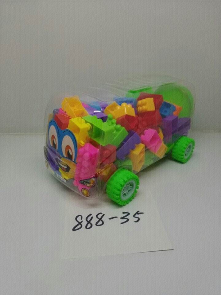 Конструктор блочный 100 дет. в бутылке