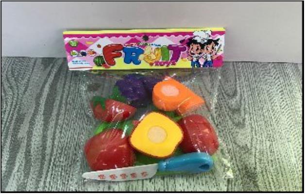 Игрушка "Фрукты на липучках" для резки, 216 шт/коробка