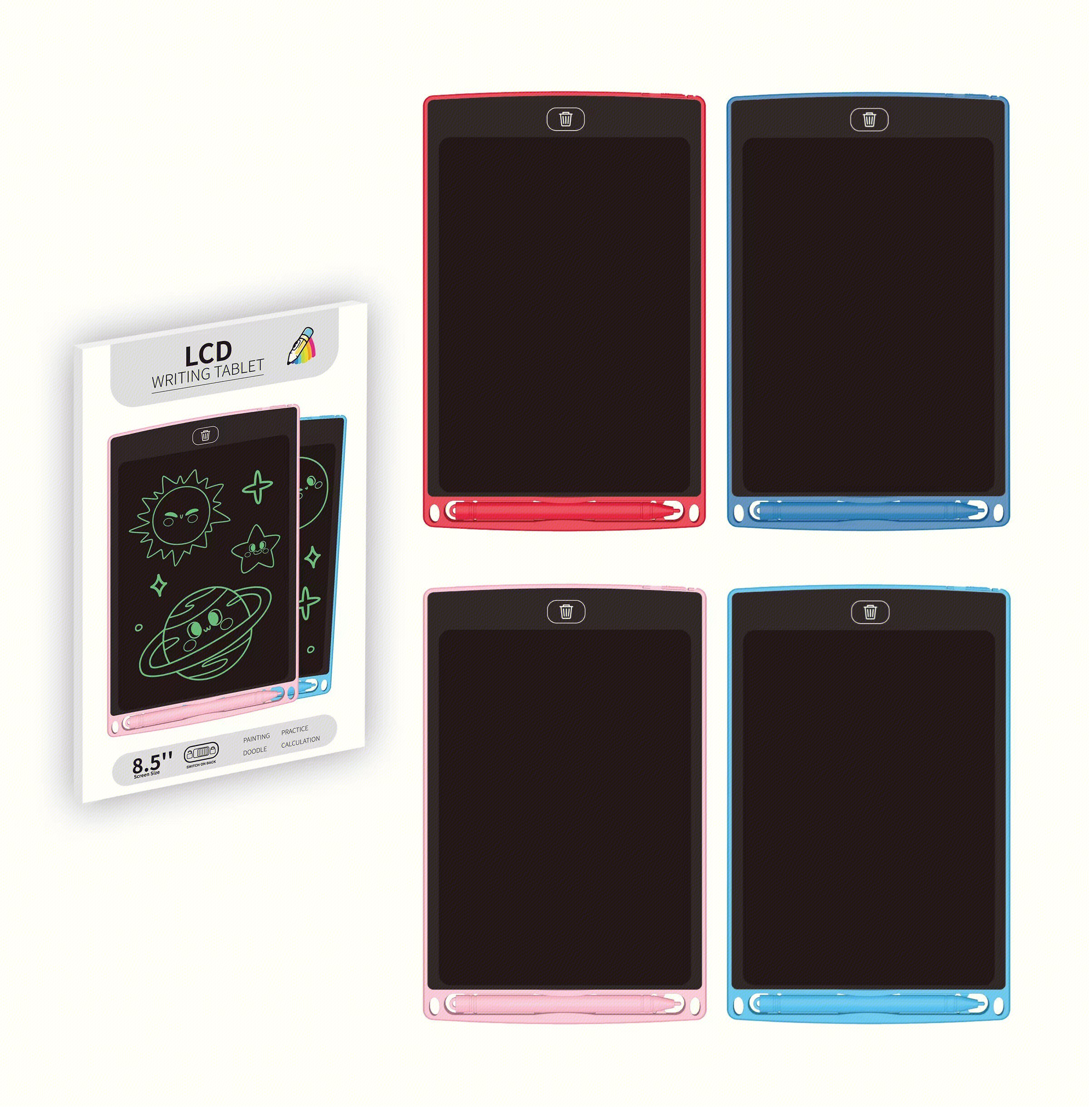 LCD-планшет для рисования 8.5", одноцветный экран