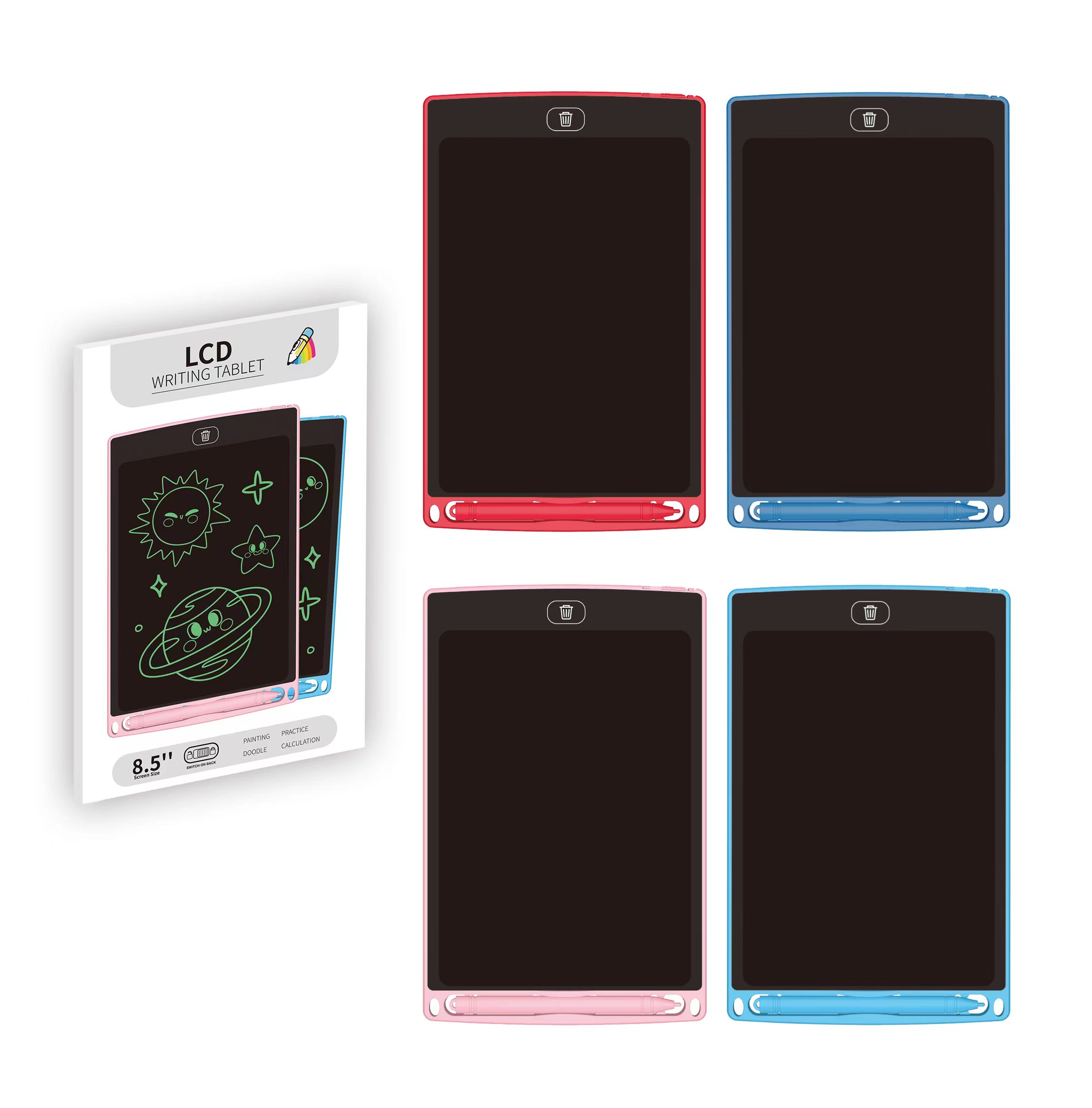 LCD планшет для рисования 8.5", одноцветный экран