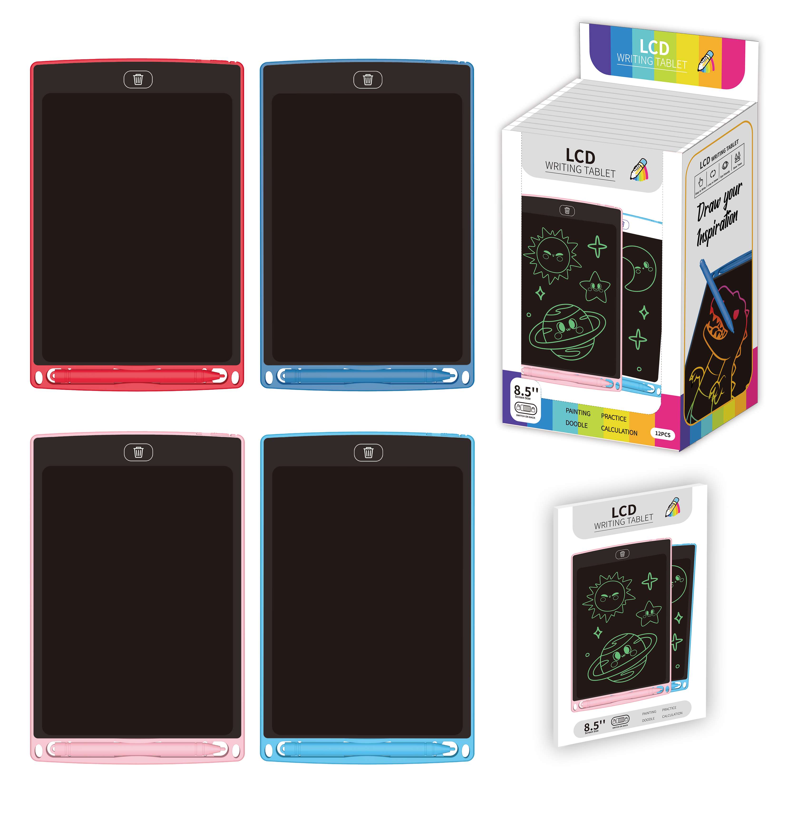 LCD-планшет для рисования 8.5 дюймов, монохромный экран