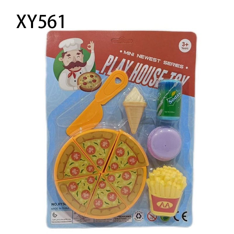 Игровой набор "Пицца, мороженое, картофель фри" (нарезка)