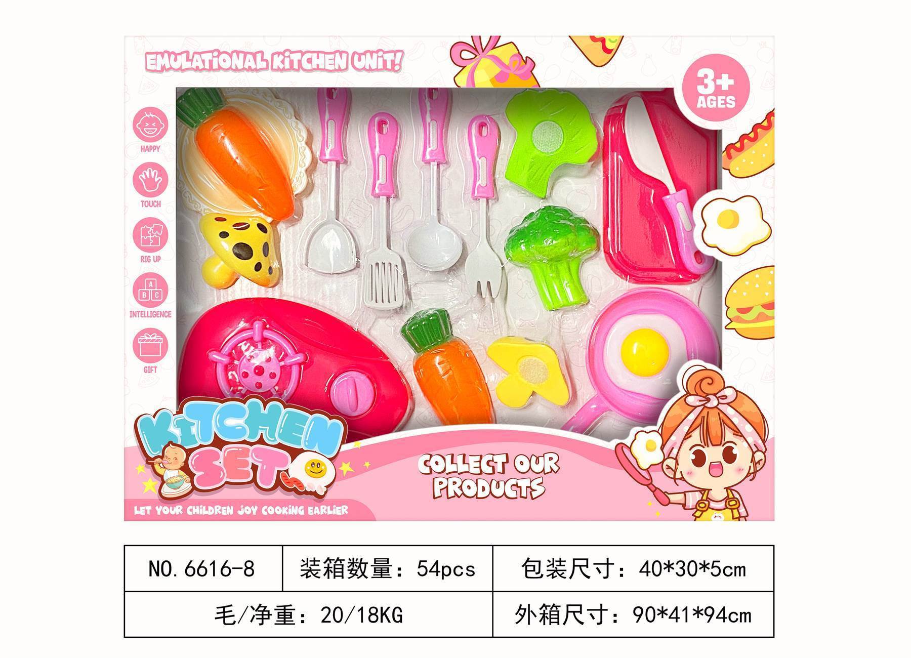 Игровой набор посуды и продуктов для сюжетно-ролевых игр