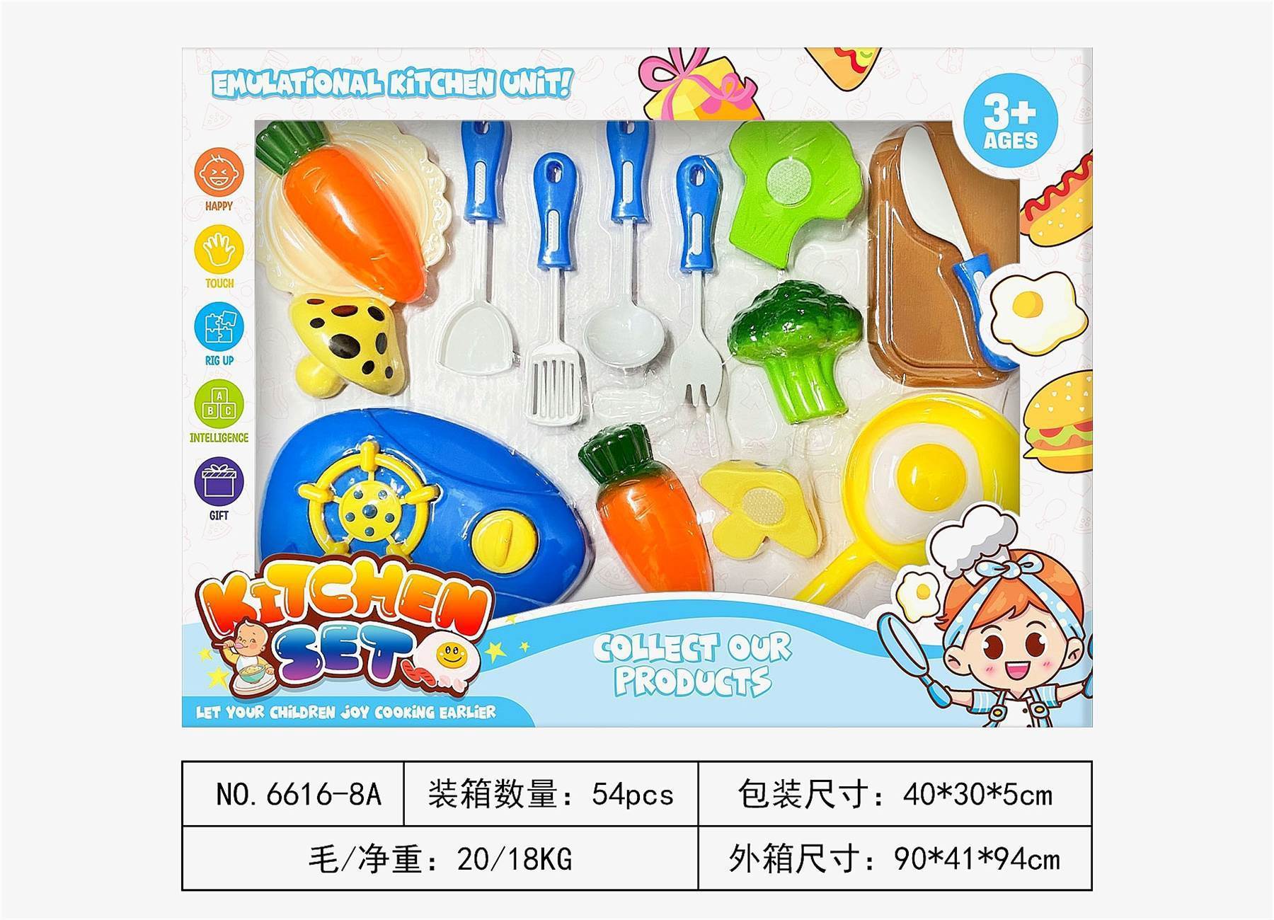 Игровой набор посуды и продуктов для сюжетно-ролевых игр