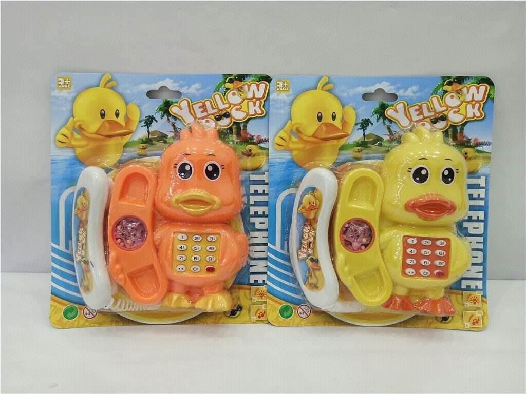 Музыкальный телефон-игрушка Утенок, 2 цвета