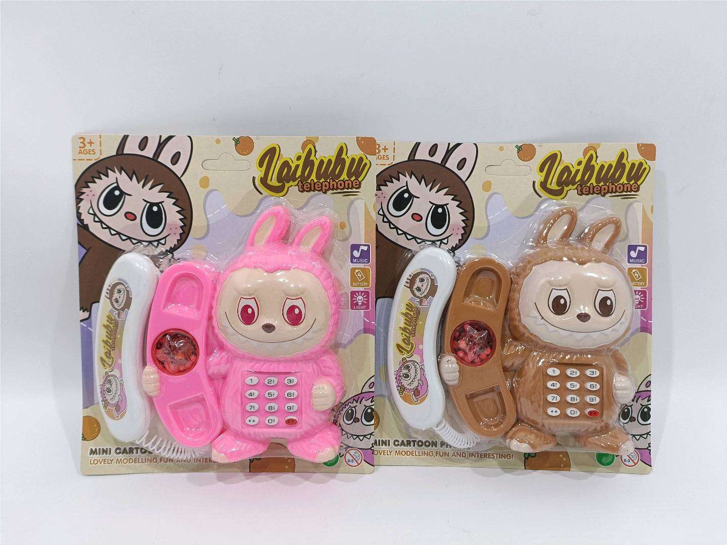 Музыкальный телефон Labubu с подсветкой, развивающая игрушка