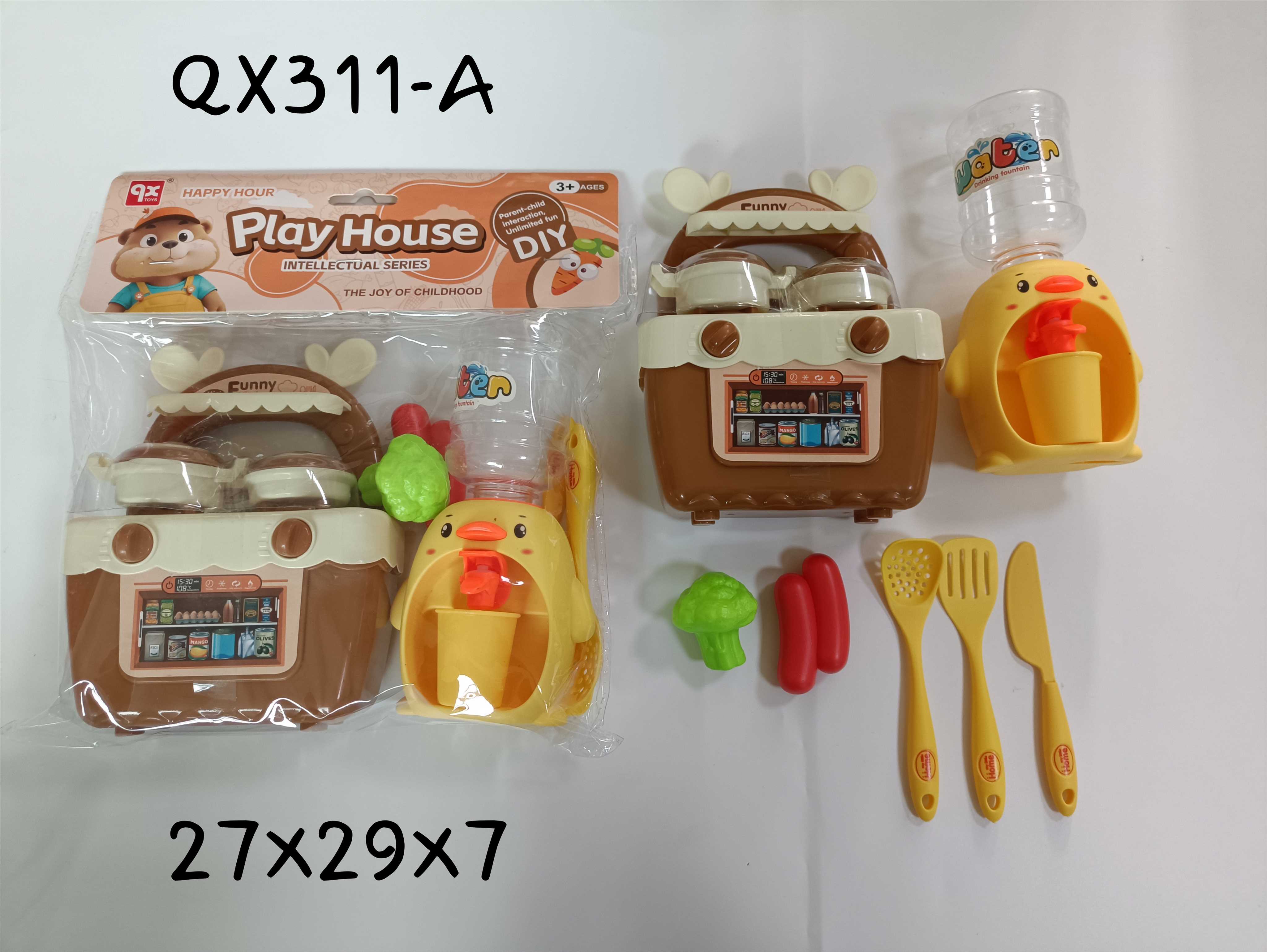 Игровой набор "Мишка": столик для кормления и поилка