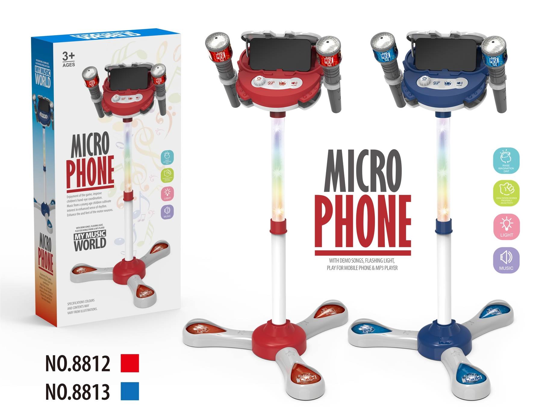 Детское караоке с двумя микрофонами Big Red