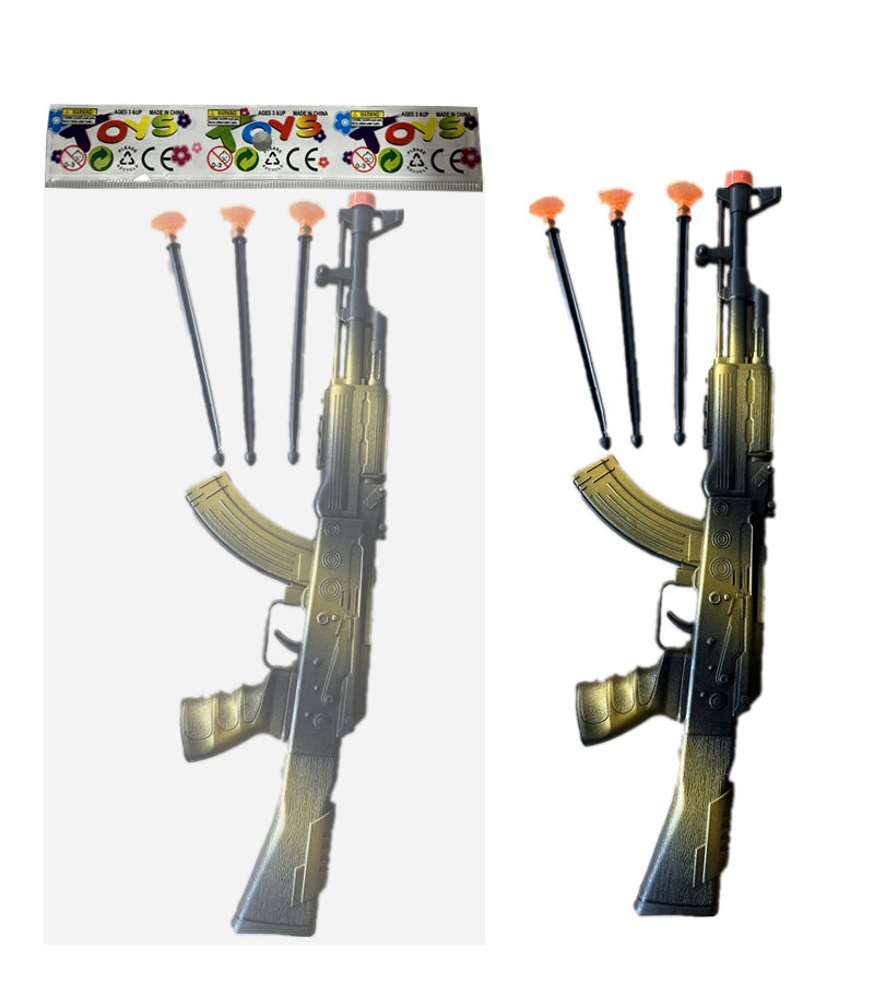 Игрушечный автомат Line Gold AK Needle Gun, стреляет мягкими пулями