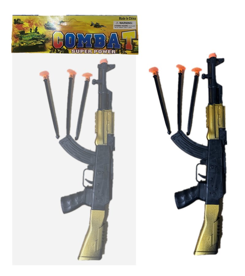 Игрушечный автомат AK-47 с мягкими пулями, золотистый