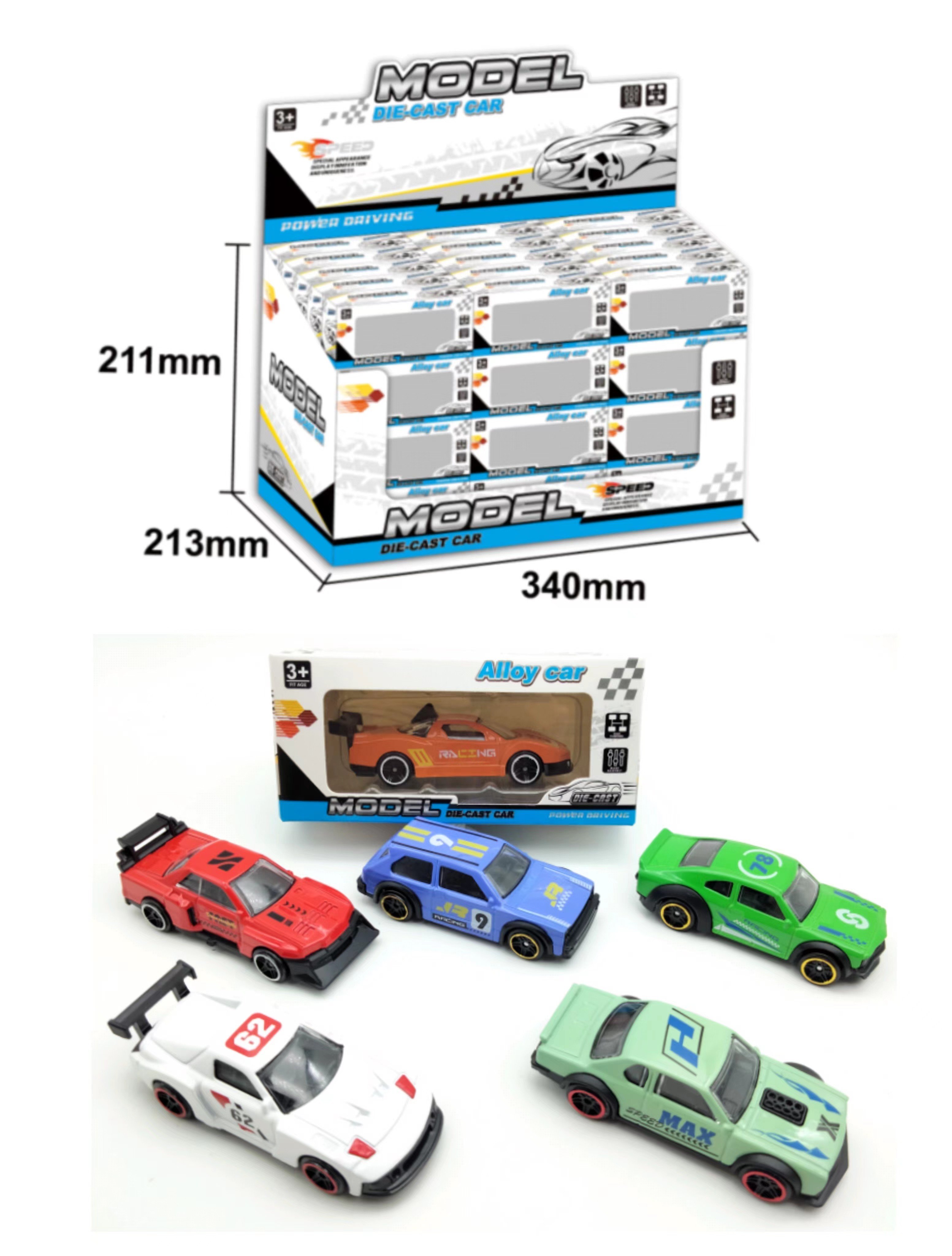 Металлические гоночные машинки 1:64