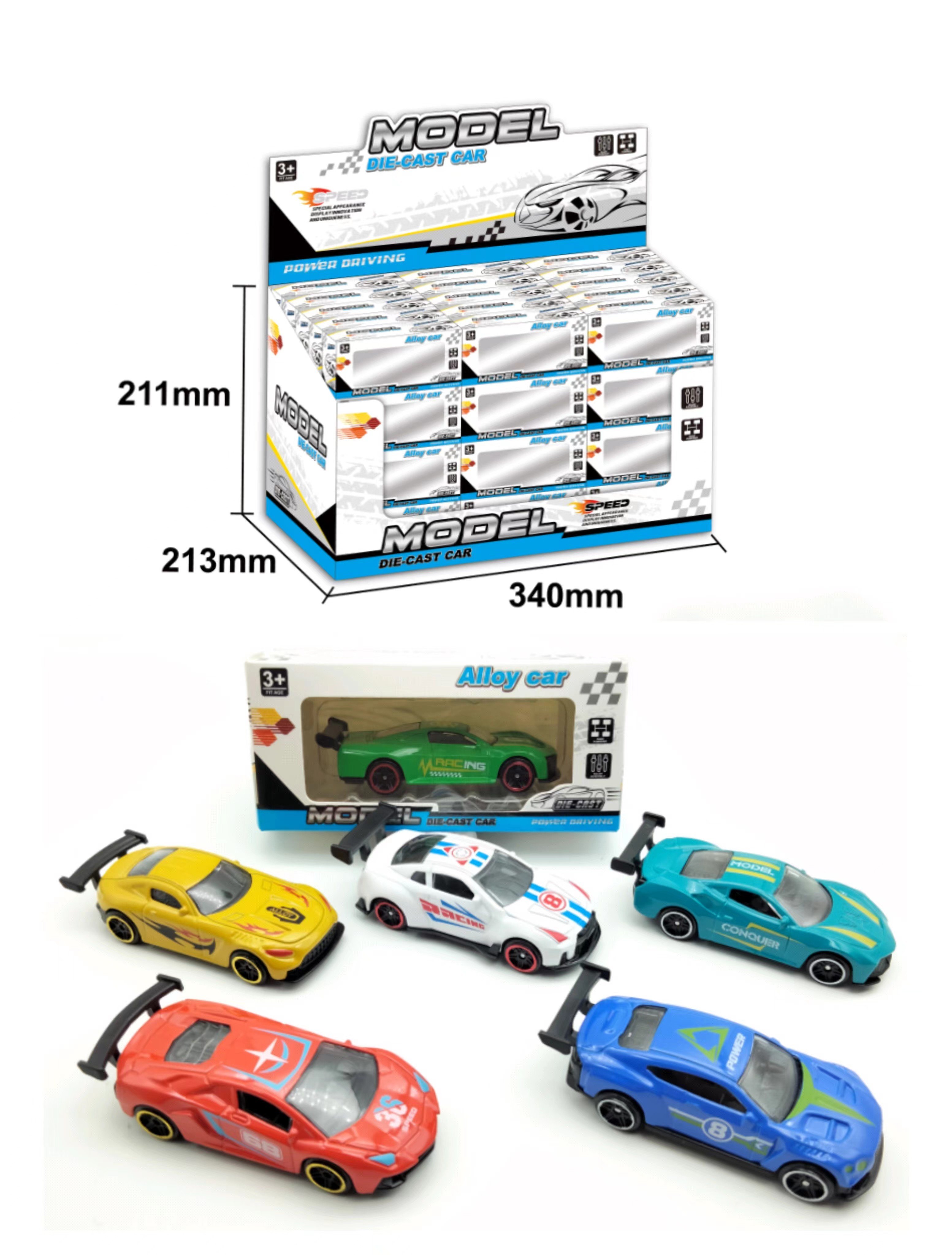 Металлические гоночные машинки 1:64