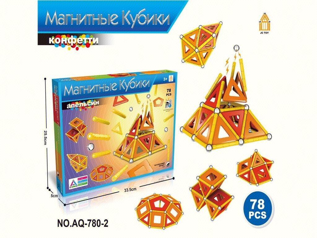 3D Магнитный конструктор, 36 шт.