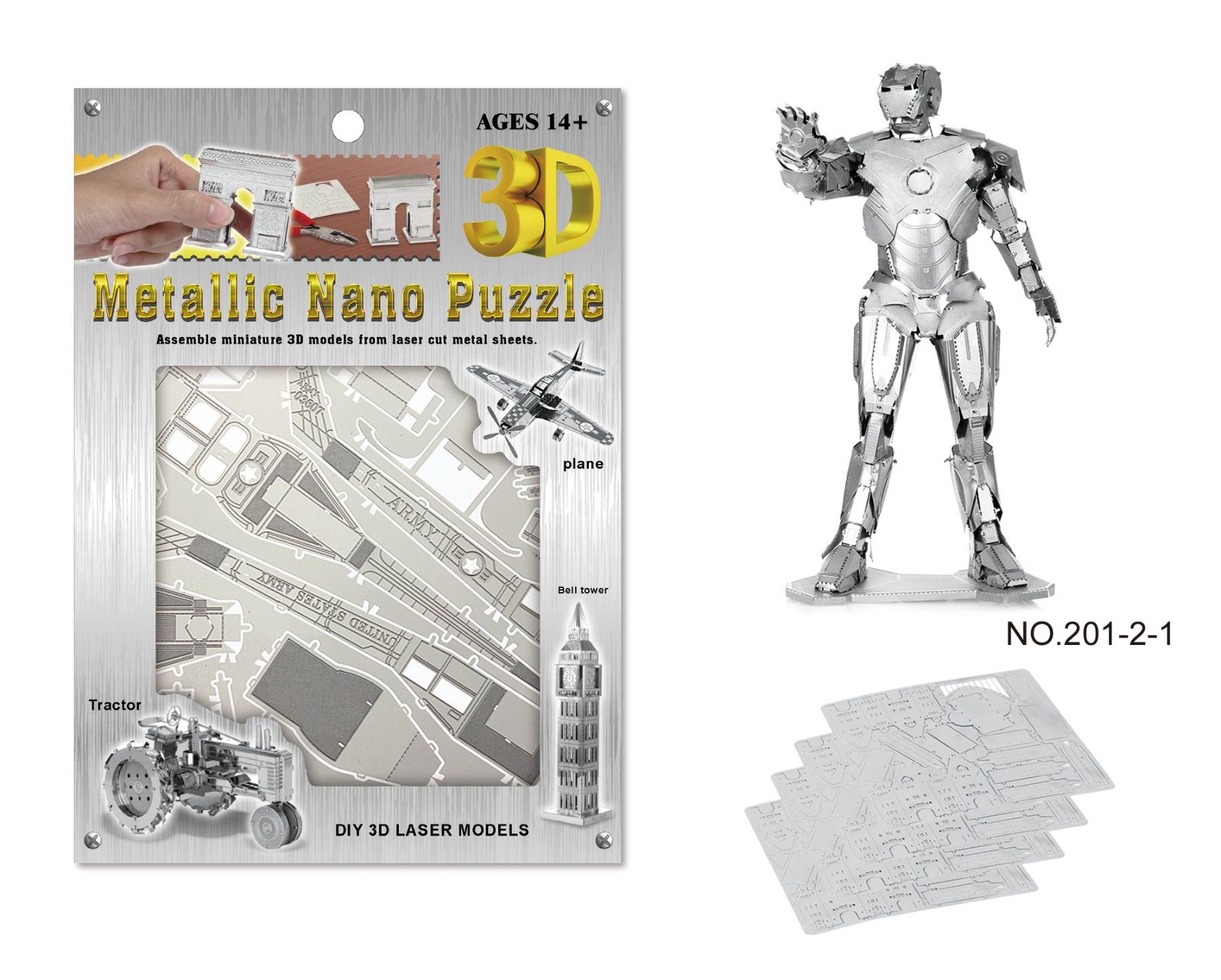 3D Металлический пазл Iron Man, сделай сам