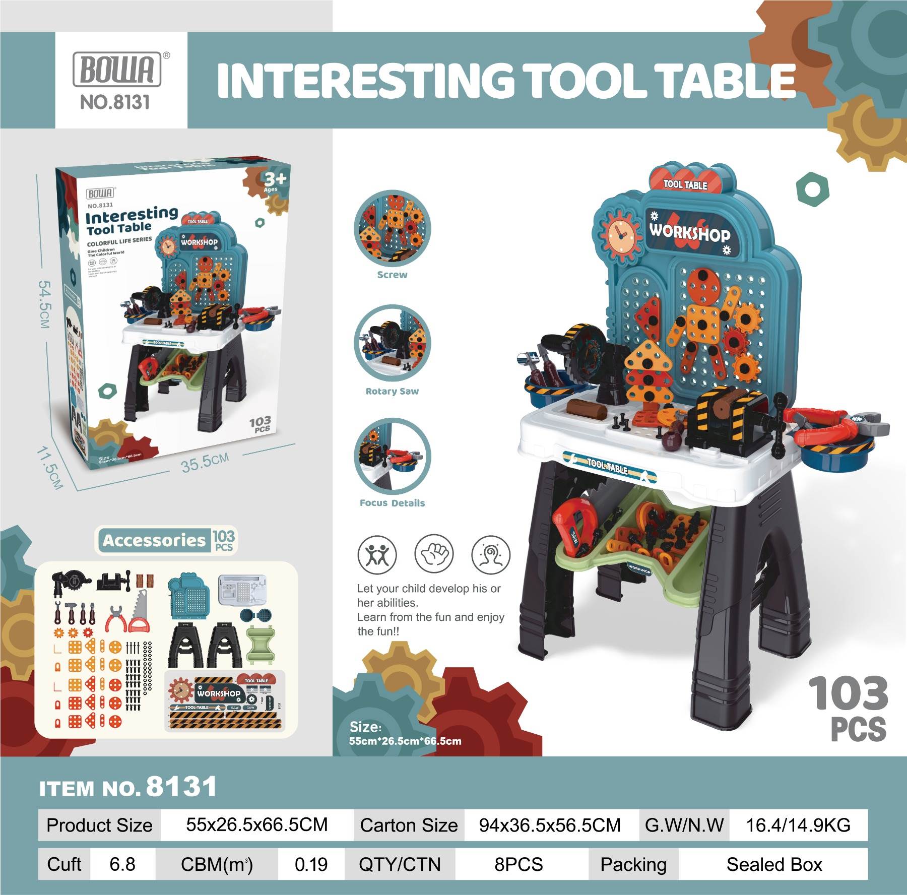 Игровой набор инструментов для сюжетно-ролевых игр