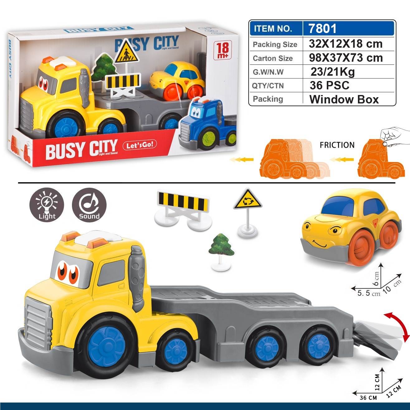 Мультяшный детский инженерный транспорт