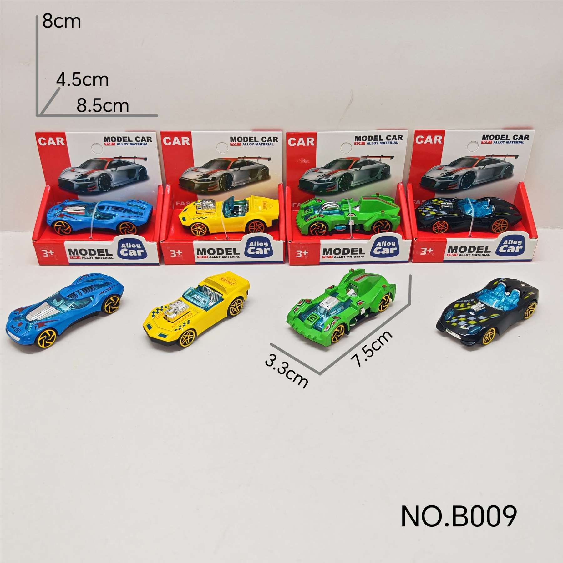 Металлические машинки 1:64, 4 вида в дисплее