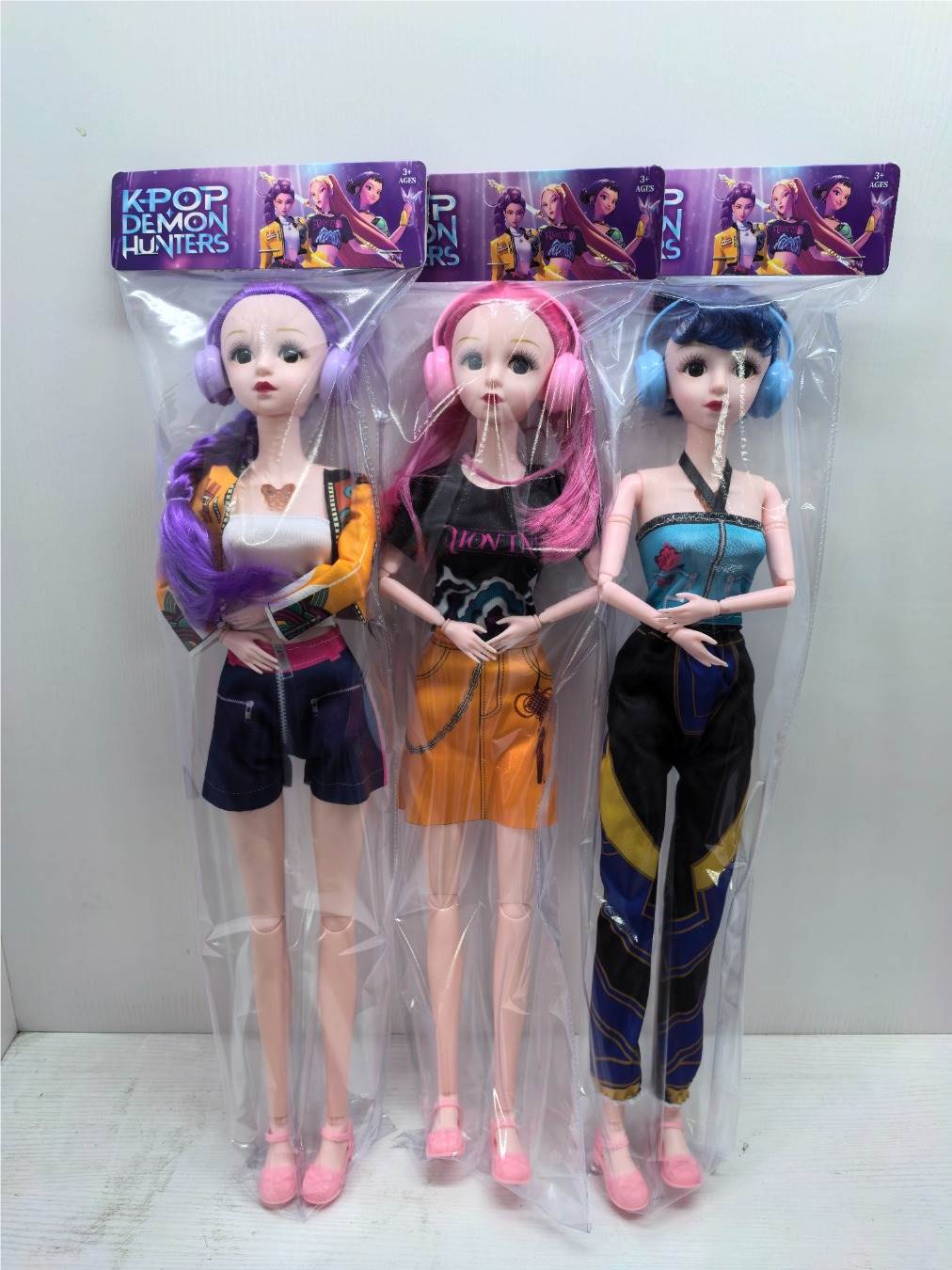 Кукла K-POP 猎魔女团 55 см, 7 шарниров, 3D глаза, свет, музыка
