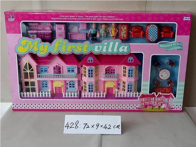 Игрушечный домик-вилла с подсветкой и дверным звонком