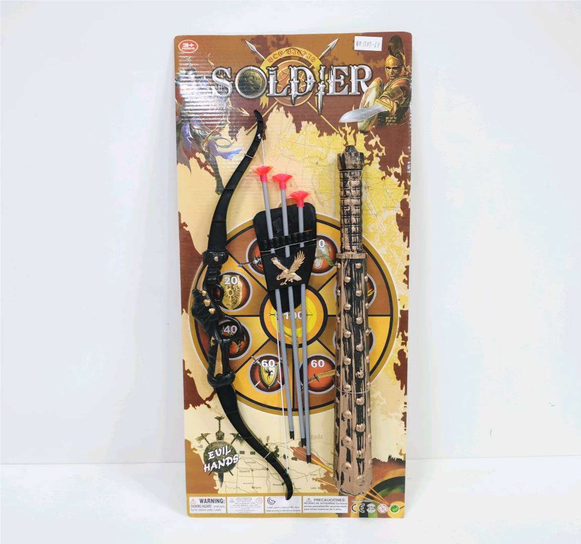 Игрушечное римское оружие: булава, лук, стрелы, меч самурая