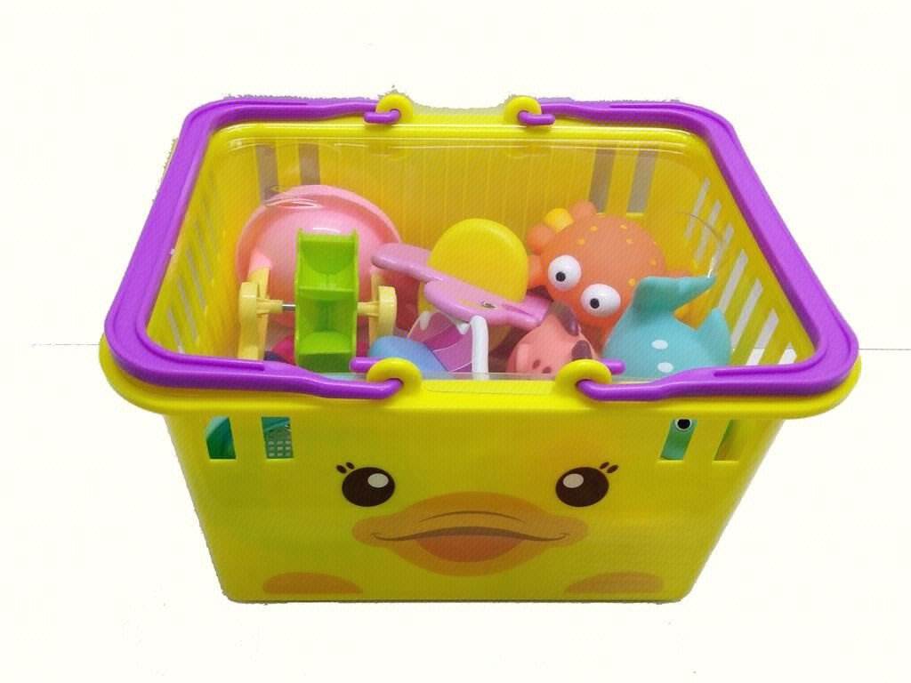Игрушки для ванной "Веселое купание" в корзине