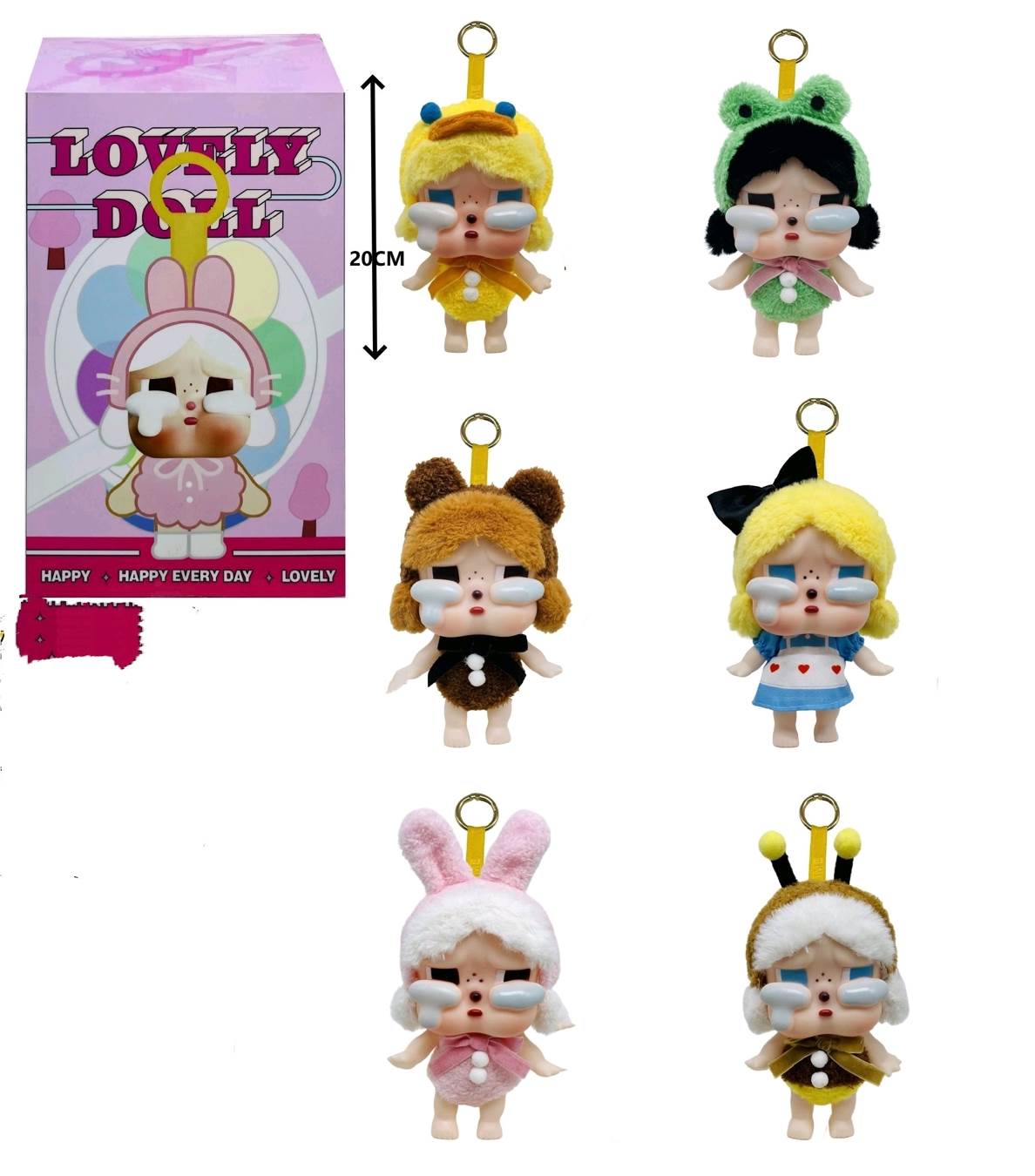 Кукла-брелок Bubble Mart Tears Factory, 20 см