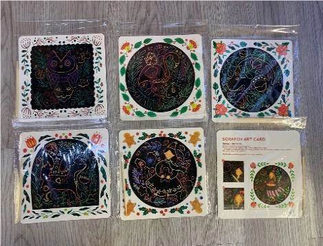Скретч-бук 艺术刮画: лошадь, птица, цветок