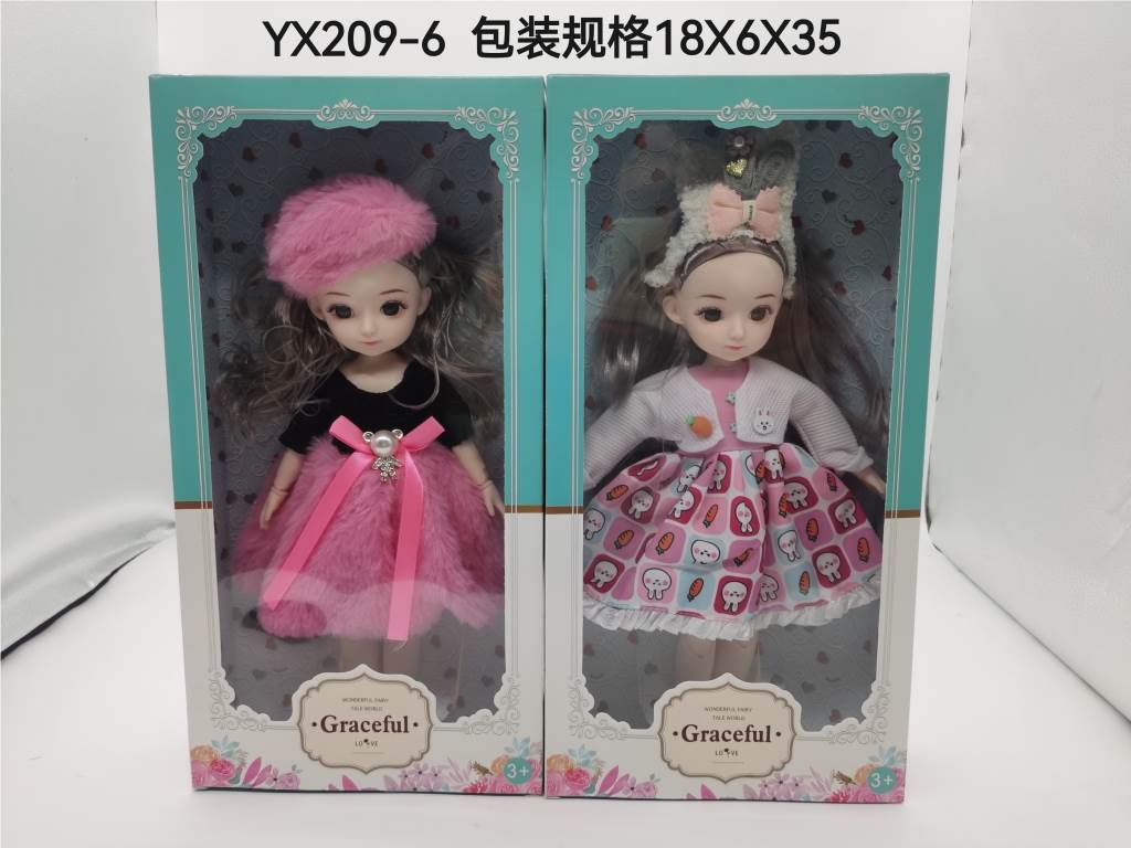 Кукла 12 дюймов, 14 шарниров, 3D глаза, 2 вида в ассортименте