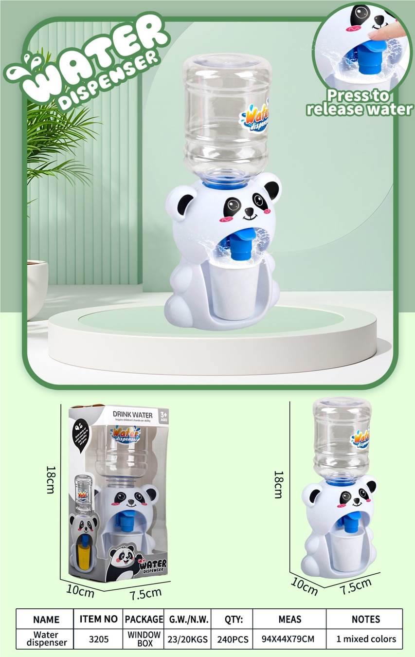 Игрушечный кулер для воды "Панда", игровой набор