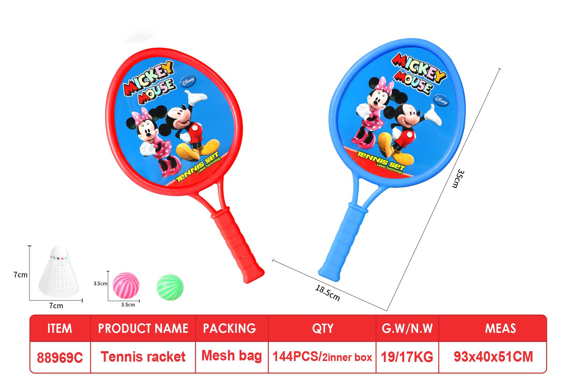 Детский набор ракеток Mickey Mouse