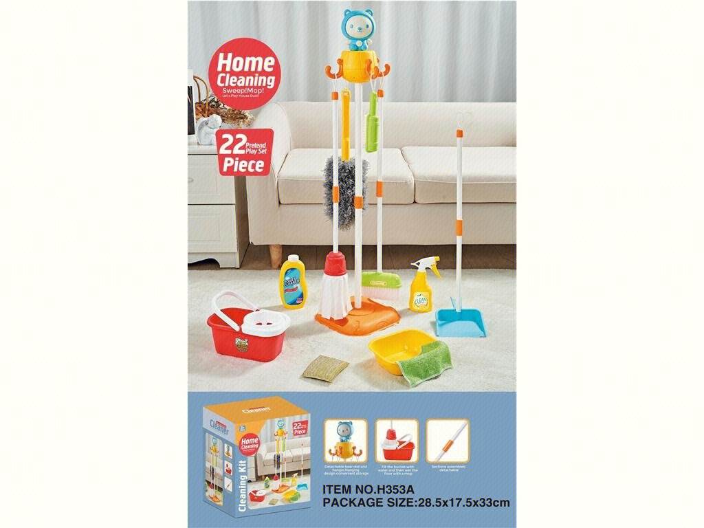 Игровой набор для уборки "Маленький медвежонок", 22 предмета