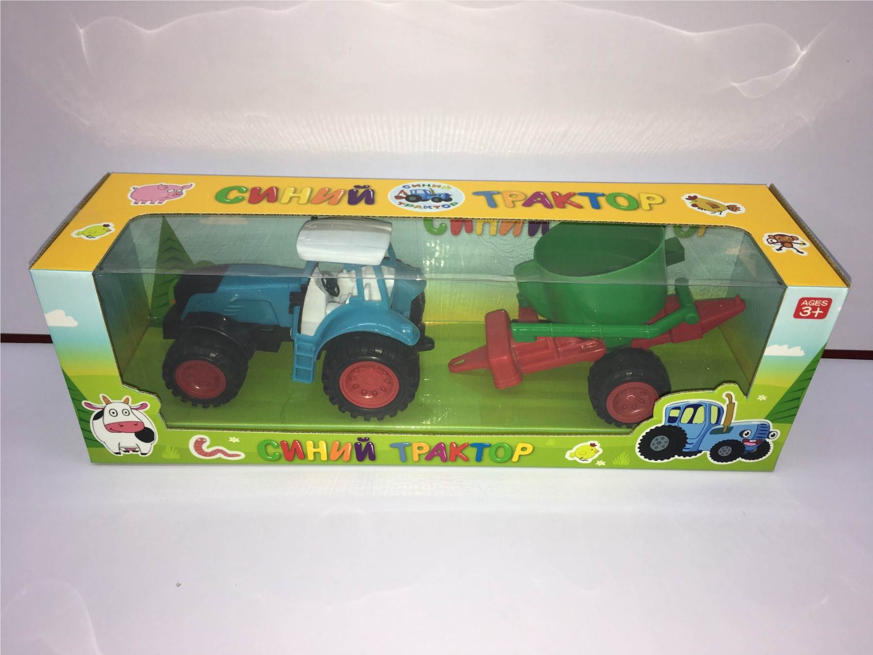 Игрушечный фермерский автомобиль с фигуркой животного