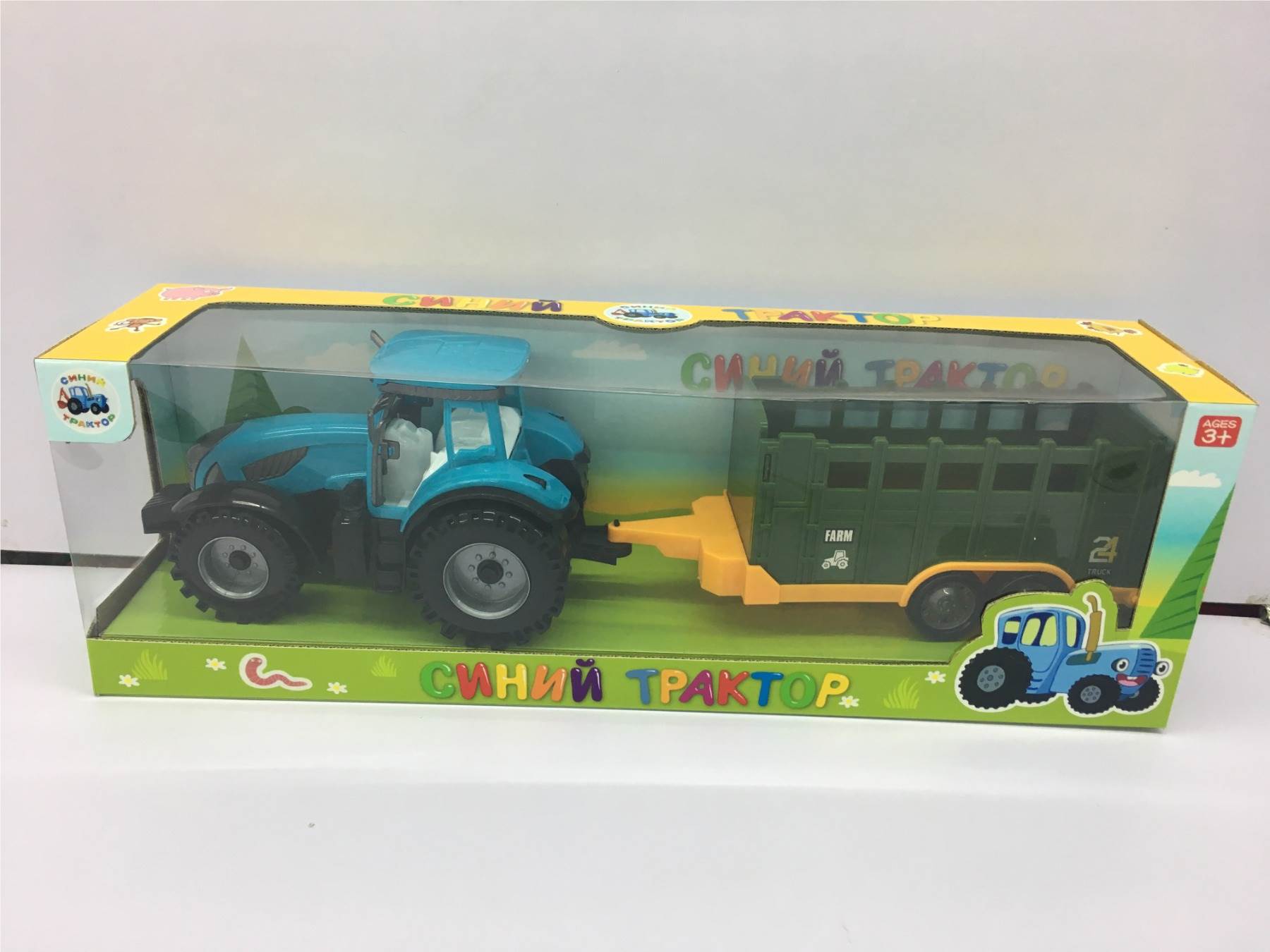 Игрушечный фермерский автомобиль с фигурками животных