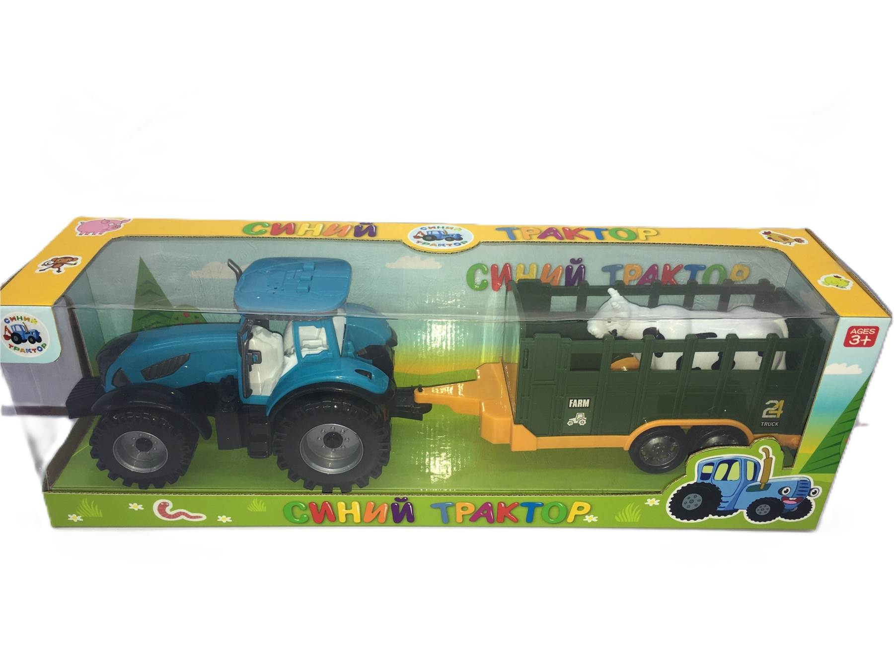 Игрушечный фермерский автомобиль с фигурками животных