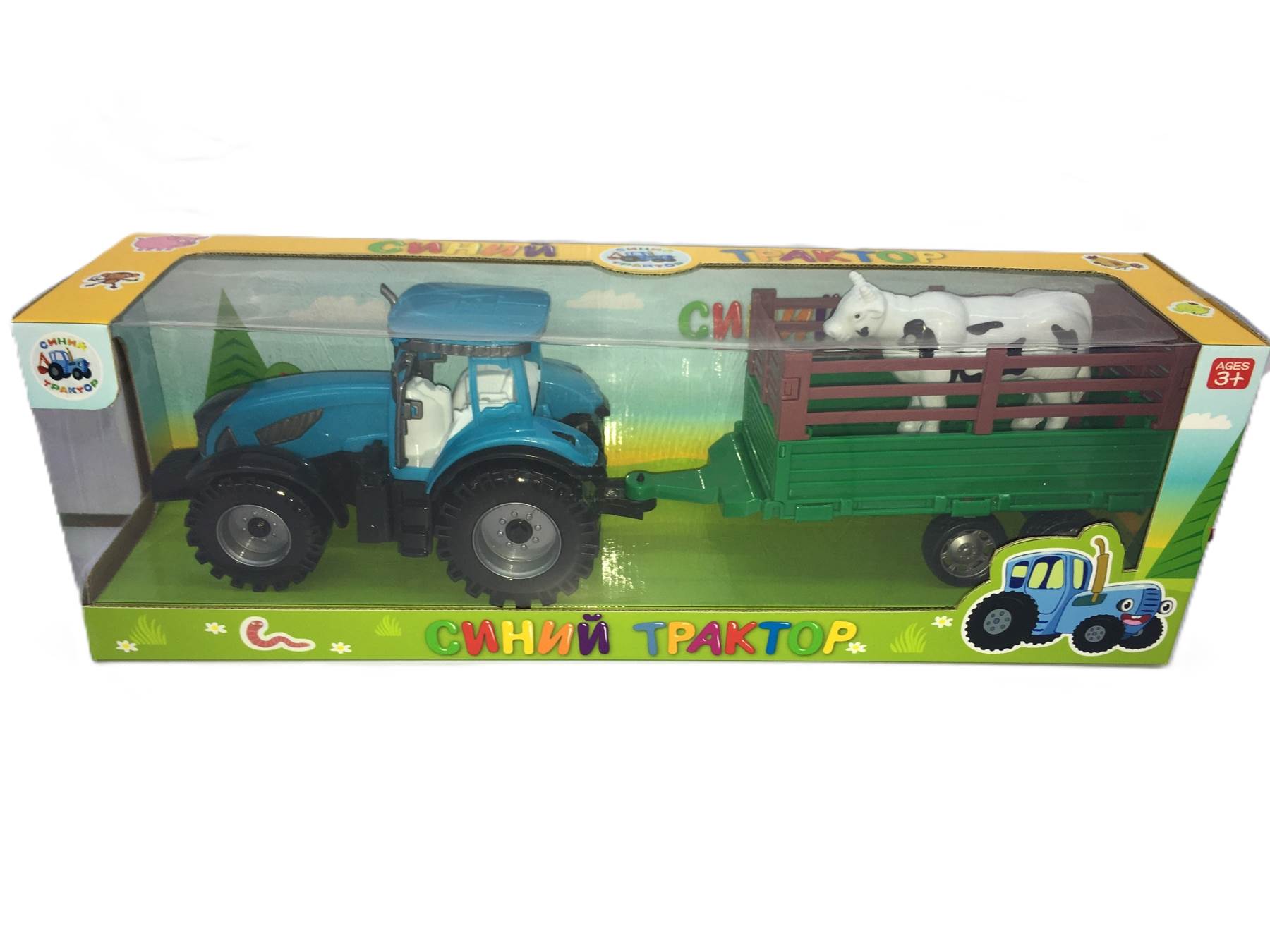 Игрушечный фермерский автомобиль с фигуркой животного