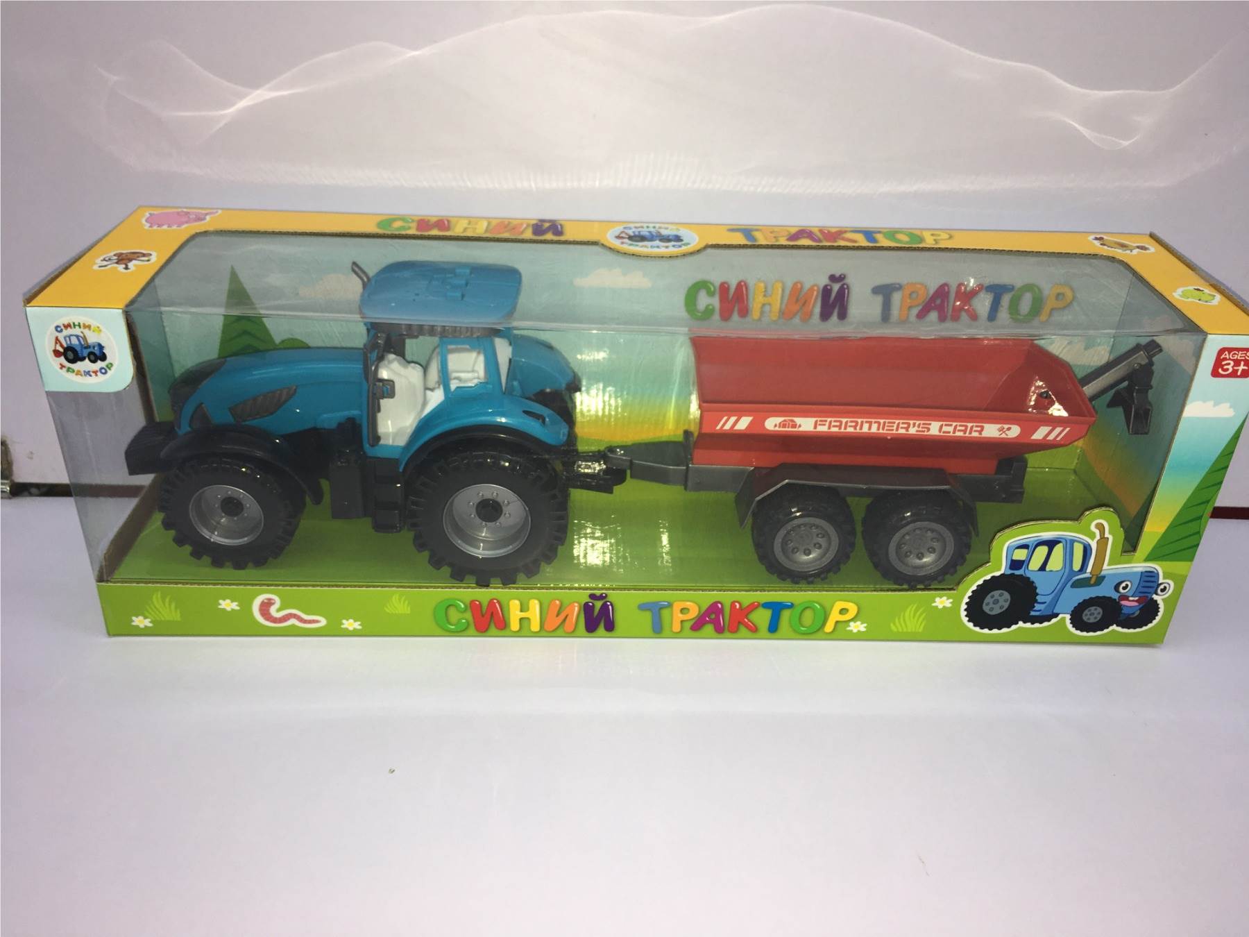 Игрушечный фермерский автомобиль с фигурками животных