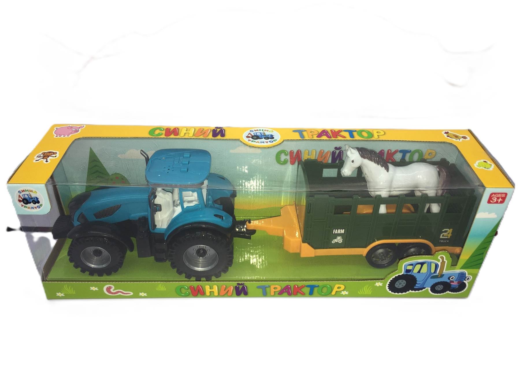 Игрушечный фермерский автомобиль с фигурками животных