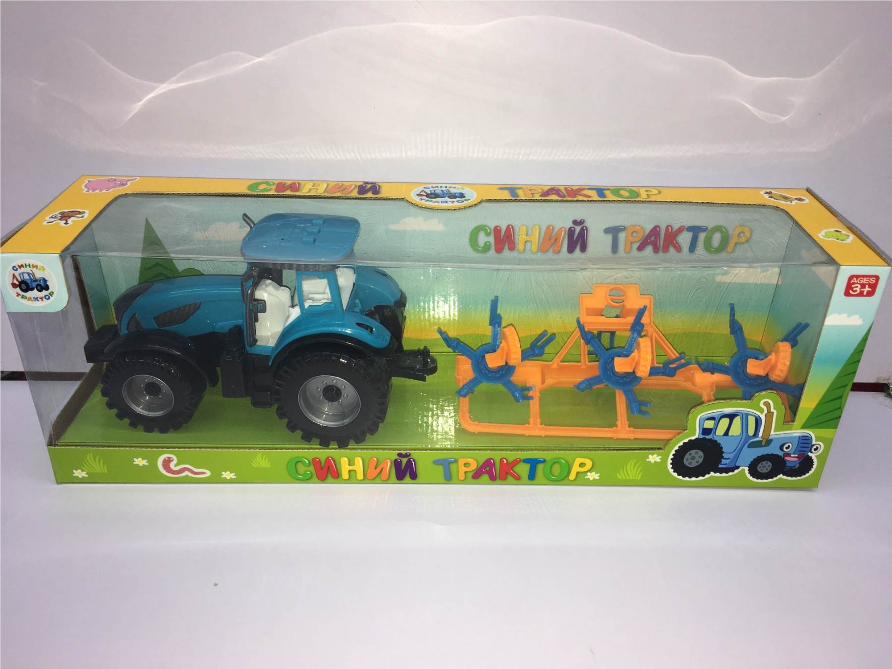 Игрушечный фермерский автомобиль с фигурками животных