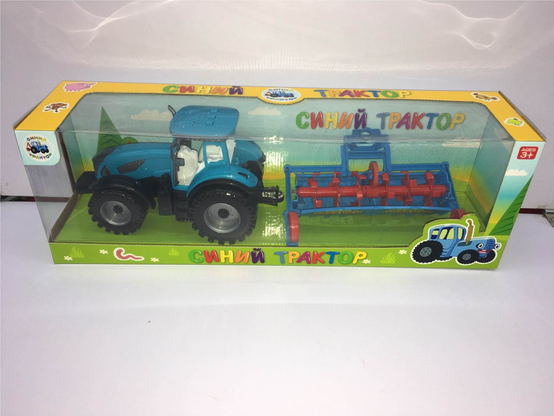 Игрушечный фермерский автомобиль с фигурками животных