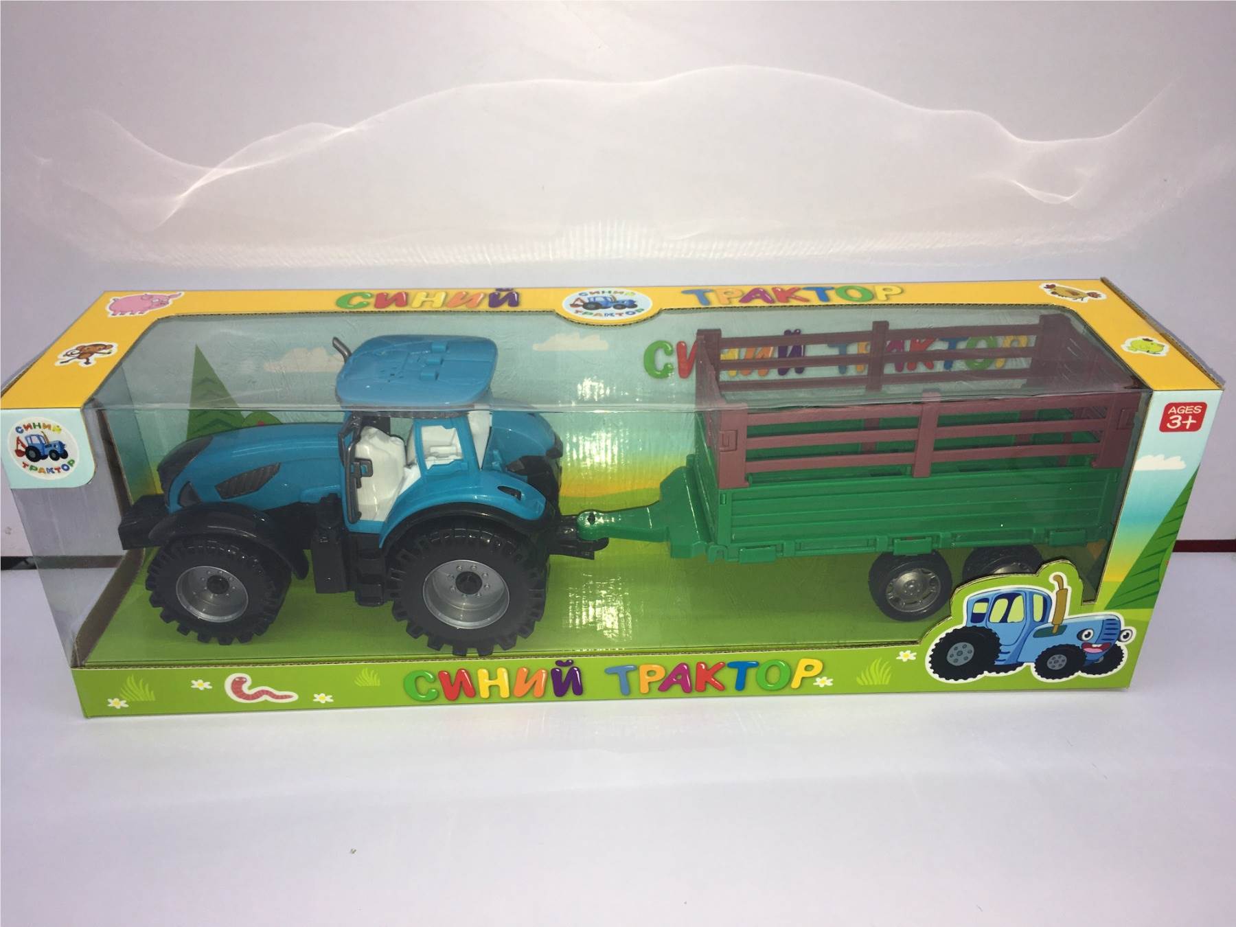 Игрушечный фермерский автомобиль с фигуркой животного