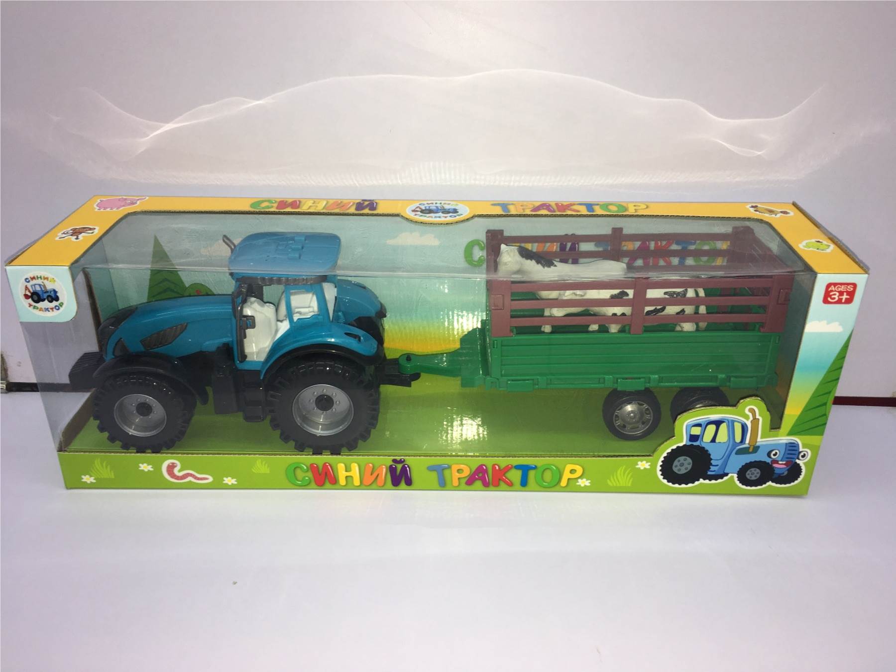 Игрушечный фермерский автомобиль с фигурками животных