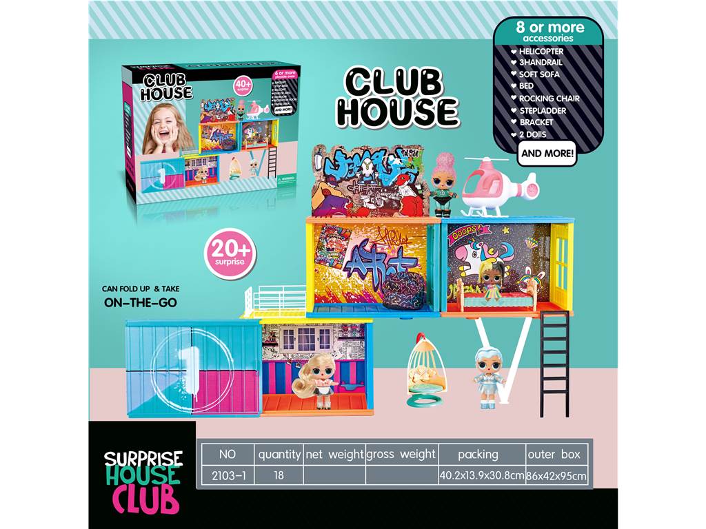 Большой набор для сюжетно-ролевой игры: вилла из блоков, совместимая с LEGO